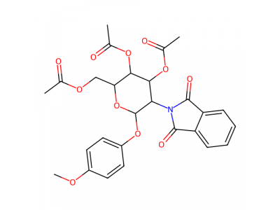 4-甲氧苯基3,4,6-三-O-乙酰-2-脱氧-2-苯二甲酰亚氨基-β-D-吡喃葡萄糖苷，138906-41-9，98%