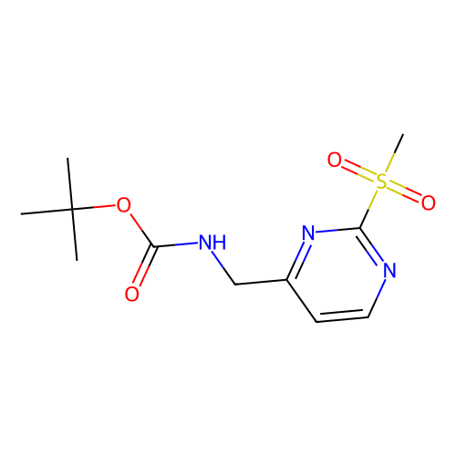 ((<em>2</em>-(<em>甲基</em>硫烷基)<em>嘧啶</em>-<em>4</em>-基)<em>甲基</em>)<em>氨基</em>甲酸叔丁酯，1799434-48-2，97%