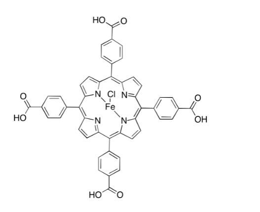 meso-四(4-羧基苯基)<em>卟吩</em>氯化铁，55266-<em>17-6，95</em>%