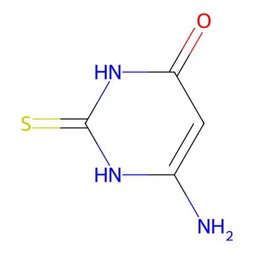 6-氨基-<em>2</em>-<em>巯基</em><em>嘧啶</em>-<em>4</em>-<em>醇</em>，1004-40-6，98%