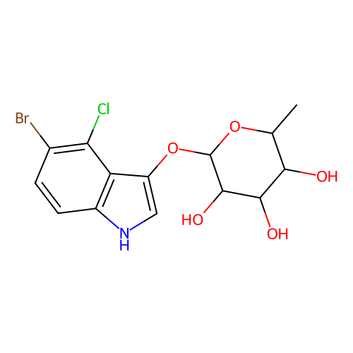 <em>5</em>-<em>溴</em>-<em>4</em>-<em>氯</em>-1H-<em>吲哚</em>-<em>3</em>-<em>基</em> 6-脱氧-α-L-吡喃半乳糖苷，171869-92-4，98%