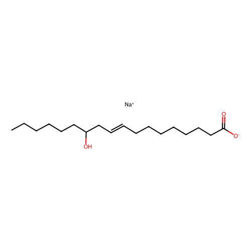 <em>蓖麻油酸钠</em>，5323-95-5，>93.0%(T)
