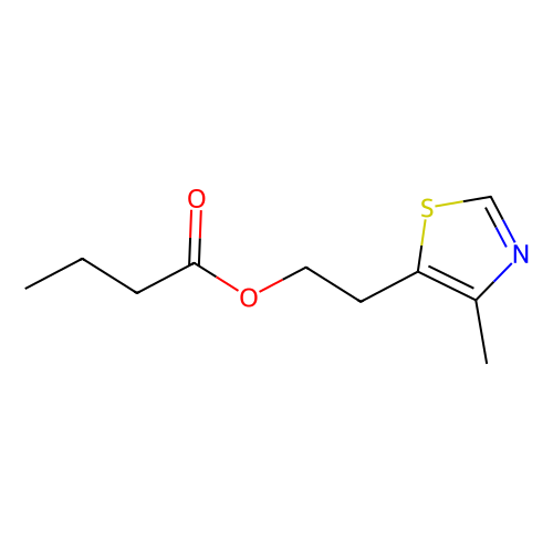 丁酸2-(4-<em>甲基</em>-<em>5</em>-<em>噻唑</em>基)乙酯，94159-31-6，97%