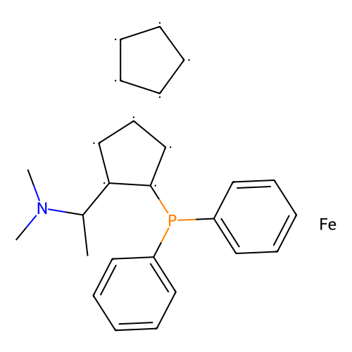(<em>R</em>)-(-)-N,N-<em>二</em>甲基-<em>1</em>-(<em>2</em>-联苯膦基）<em>二</em><em>茂</em><em>铁</em>乙胺，55700-44-2，97%