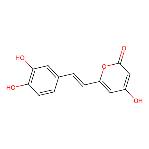 6-[(1E)-2-(3,4-二羟基苯基)乙烯基]-4-羟基-2H-吡喃-2-酮（<em>Hispidin</em>），555-55-5，97%