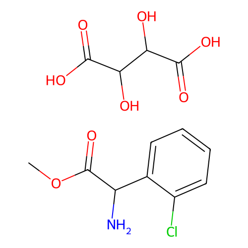 S-(+)-2-氯苯甘氨酸甲酯 <em>酒石酸盐</em>，141109-15-1，98%