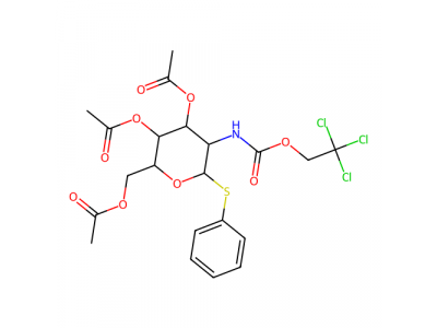 苯基-3,4,6-三-O-乙酰基-2-脱氧-1-硫代-2-(2,2,2-三氯乙氧基甲酰氨基)-β-D-吡喃葡萄糖苷，187022-49-7，>98.0%(HPLC)