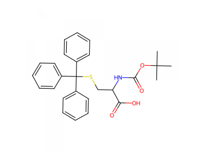 N-叔丁氧羰基-S-三苯甲基-L-半胱氨酸，21947-98-8，99%