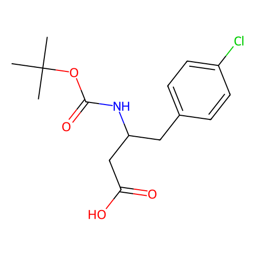 Boc-(<em>S</em>)-3-氨基-<em>4</em>-(<em>4</em>-<em>氯苯</em>基)丁酸，270596-42-<em>4</em>，≥98.0%