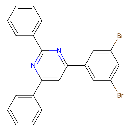 4-(3,5-二溴苯基)-2,6-二苯基嘧啶，607740-<em>08-9</em>，>98.0%(HPLC)(N)