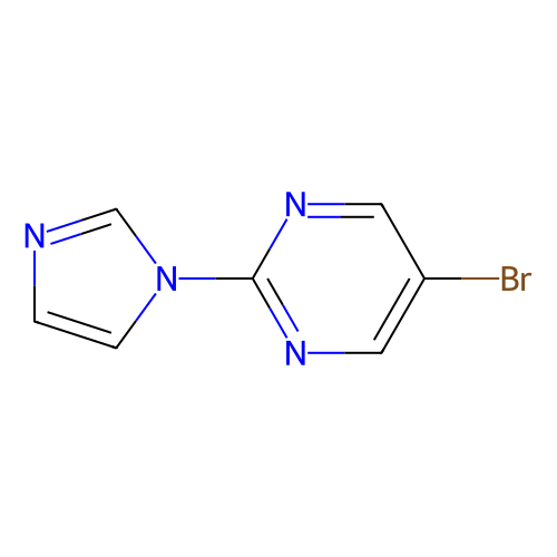 5-溴-<em>2</em>-(<em>1H</em>-<em>咪唑</em>-<em>1</em>-<em>基</em>)嘧啶，883230-68-0，97%