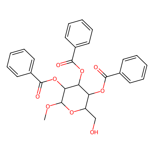 甲基2,3,4-三-O-苯甲酰-α-<em>D</em>-<em>吡</em><em>喃</em><em>葡萄糖苷</em>，34234-44-1，98%