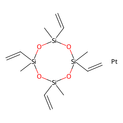 铂（0）-<em>2,4,6</em>,8-<em>四</em><em>甲基</em>-<em>2,4,6</em>,8-<em>四</em>乙烯基环<em>四</em>硅氧烷络合物溶液，68585-32-0，0.104 M in methylvinylcyclosiloxanes