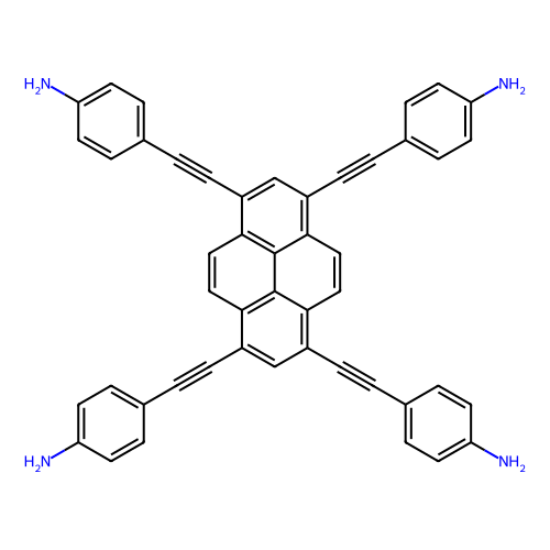 4,4',4'',4'''-[<em>芘</em>-<em>1,3,6</em>,8-四基四(乙炔-2,1-<em>二</em>基)]四苯胺，1404196-75-3，97%