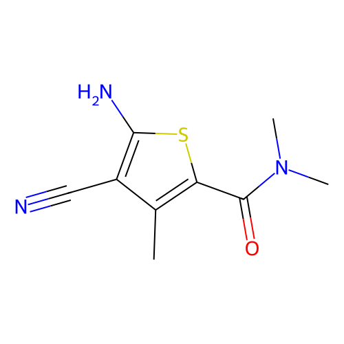 5-氨基-4-<em>氰</em><em>基</em>-N，N，3-三甲基<em>噻吩</em>-<em>2</em>-羧酰胺，438457-01-3，98%