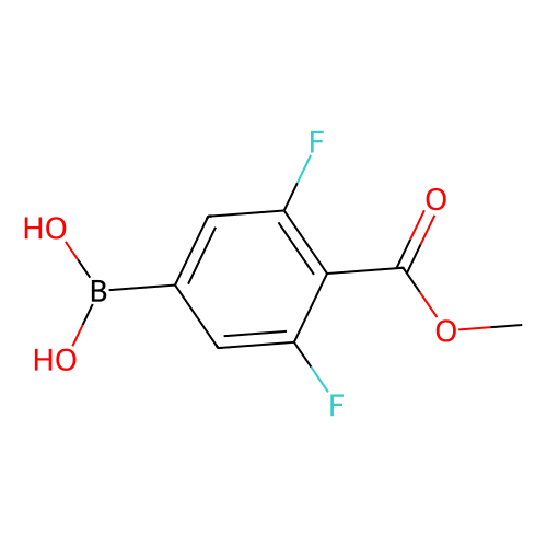 3,5-二氟-4-(<em>甲</em><em>氧</em><em>羰基</em>)苯基<em>硼酸</em>（含不等量酸酐），1190989-09-3，96%
