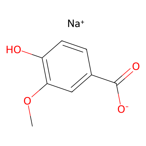4-羟基-3-甲氧基<em>苯甲酸钠</em>，28508-48-7，98.0%