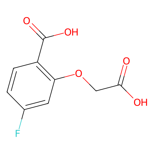 2-(羧基甲氧基)-4-氟苯甲酸，1272756-12-3，97