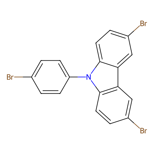 3,6-二溴-9-(4-溴苯基)咔唑，73087-83-9，>98.0%(HPLC