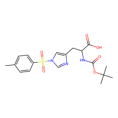 <em>N</em>-<em>叔</em><em>丁</em><em>氧</em><em>羰基</em>-<em>N</em>(<em>咪唑</em>)-(4-甲基苯磺酰基)-L-组氨酸，35899-43-5，95%