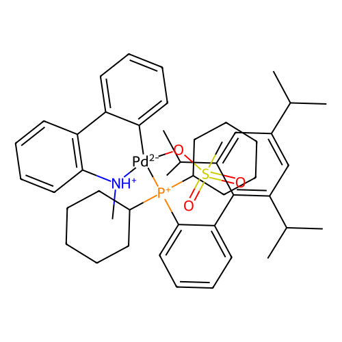 甲磺酸(2-二<em>环己</em>基膦-2',4',6'-三异丙基-<em>1,1</em>'-联<em>苯基</em>)(2'-<em>甲</em>氨-<em>1,1</em>'-联苯-2-基)钯(II)，1599466-81-5，95%