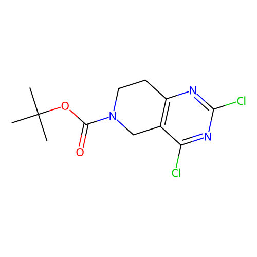2,4-二氯-<em>5H</em>,6<em>H</em>,7<em>H</em>,8<em>H</em>-吡啶[4,3-d]嘧啶-6-羧酸叔丁酯，635698-56-5，97%
