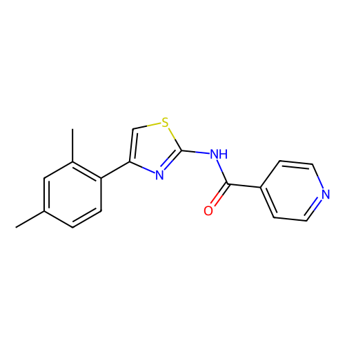 <em>N</em>-[<em>4</em>-(2,4-二甲基<em>苯基</em>)-2-噻唑基]-<em>4</em>-<em>吡啶</em>甲<em>酰胺</em>，560103-80-2，98%