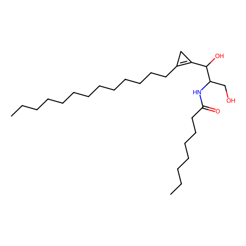 N-[(<em>1R</em>,<em>2S</em>)-<em>2</em>-羟基-<em>1</em>-羟甲基-<em>2</em>-(<em>2</em>-十三烷基-<em>1</em>-环丙烯基)乙基]辛酰胺，649767-83-9，>99%