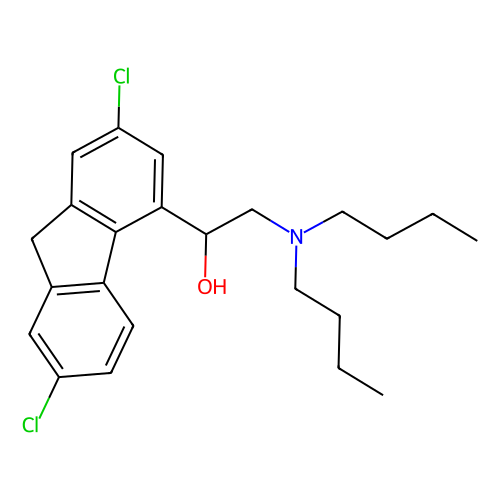 2,7-二氯-α-[（二<em>丁基</em>氨基）<em>甲基</em>]-9H-芴-4-<em>甲醇</em>，69759-61-1，97%