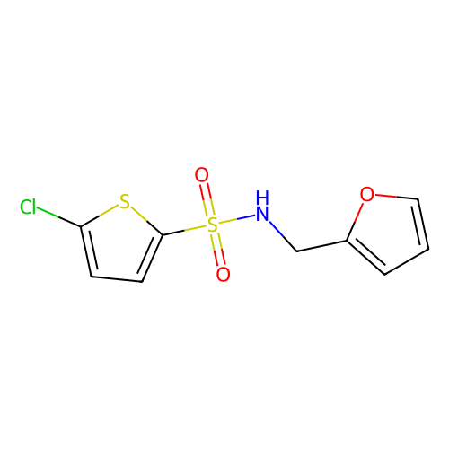 5-chloro-<em>N</em>-(<em>furan-2</em>-ylmethyl)thiophene-<em>2</em>-sulfonamide，380576-68-1，98%