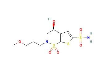 (S)-3,4-二氢-4-羟基-2-(3-甲氧丙基)-2H-噻吩并[3,2-e]-<em>1</em>,2-噻嗪-6-磺酰胺<em>1</em>,1-二氧化物，154127-42-1，97%