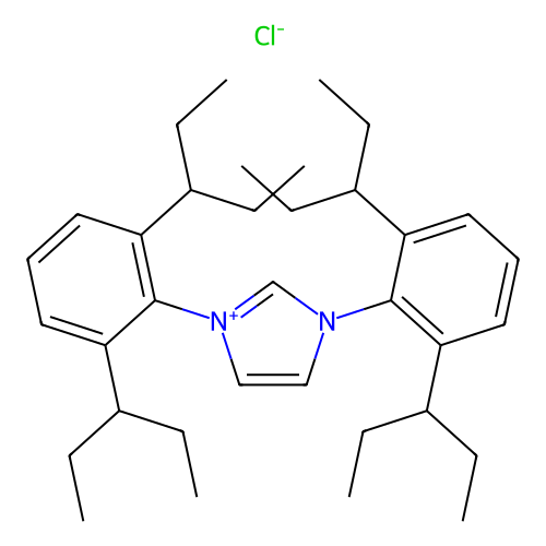 1,3-双[<em>2</em>,6-双（1-<em>乙基</em>丙基）苯基]<em>咪唑</em>氯化物，1157867-61-2，98%