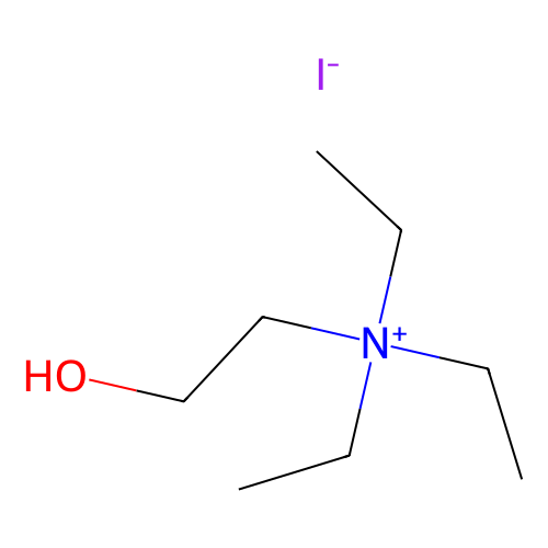 (<em>2</em>-羟乙基)三乙基碘化铵，5957-17-5，98%