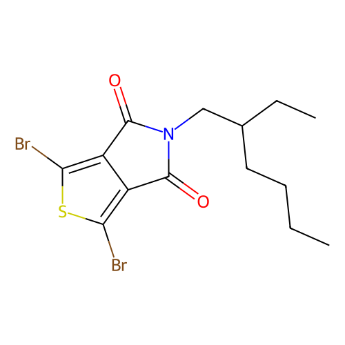 2,5-二溴-N-(2-<em>乙基</em>己基)-<em>3</em>,4-<em>噻吩</em>二甲酰亚胺，1231160-83-0，98%
