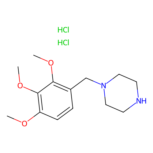 1-(2,3,4-三甲氧基苄基)哌嗪二<em>盐酸盐</em>，13171-25-0，10mM in DMSO