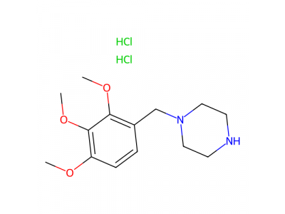 1-(2,3,4-三甲氧基苄基)哌嗪二盐酸盐，13171-25-0，10mM in DMSO