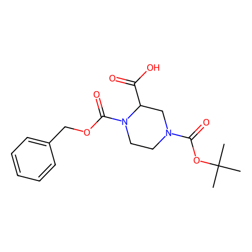 (+/-)-1-<em>苯</em>甲氧基羰基-<em>4</em>-Boc-哌嗪-2-羧酸，126937-<em>41</em>-5，97%