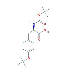 (R)-3-(<em>4</em>-(<em>叔</em><em>丁</em>氧基)苯基)-2-((<em>叔</em><em>丁</em>氧基<em>羰基</em>)<em>氨基</em>)丙酸，507276-74-6，97%