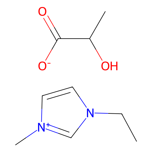 1-乙基-3-甲基咪唑 <em>L</em>-(+)-乳酸盐，878132-<em>19-5</em>，≥95%