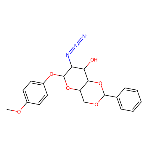 4-甲氧苯基2-<em>叠氮</em><em>基</em>-4,6-O-苯亚甲基-2-<em>脱氧</em>-β-<em>D</em>-吡喃<em>葡萄糖</em>苷，1430068-18-0，98%