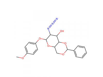 4-甲氧苯基2-叠氮基-4,6-O-苯亚甲基-2-脱氧-β-D-吡喃葡萄糖苷，1430068-18-0，98%