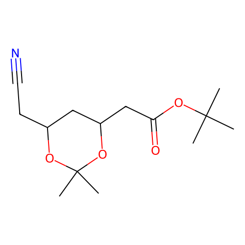 (<em>4R</em>,<em>6</em>R)-<em>6</em>-氰甲基-<em>2</em>,2-二甲基-<em>1</em>,3-二氧己环-<em>4</em>-醋酸叔丁酯，125971-94-0，>98.0%(GC)