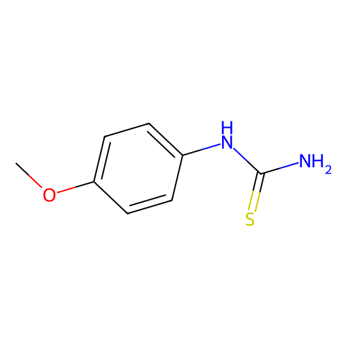 (4-甲氧基苯基)硫脲，2293-07-4，>98.0%(HPLC