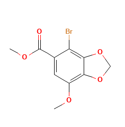 <em>4</em>-溴-7-甲氧基<em>苯</em><em>并</em>[d] [<em>1</em>,3]<em>二氧</em>杂环戊烯-5-<em>羧酸</em>甲酯，81474-46-6，97%