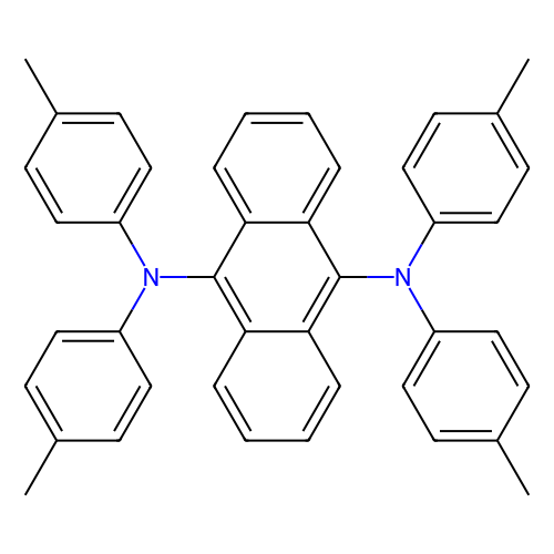 9,10-双[<em>N</em>,<em>N</em>-二(对甲苯基)氨基]蒽，177799-16-5，>98.0%(HPLC)