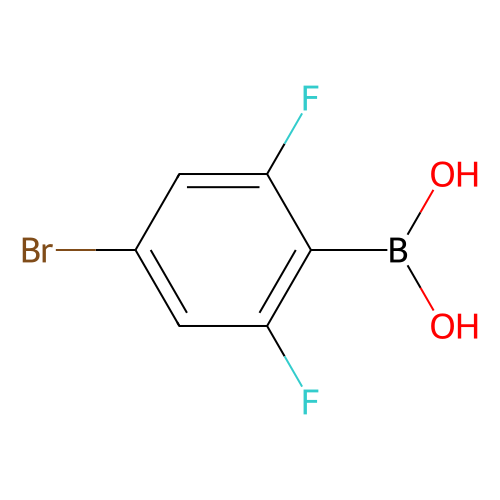4-溴-<em>2</em>,6-<em>二</em><em>氟</em>苯基硼酸(含不定量的酸酐)，352535-<em>81-0</em>，≥98%