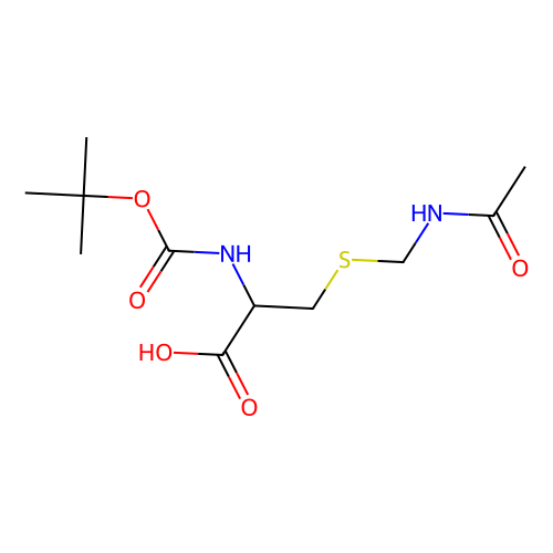 Boc-<em>S</em>-<em>乙酰</em>氨基甲基-D-<em>半胱氨酸</em>，138775-00-5，98%