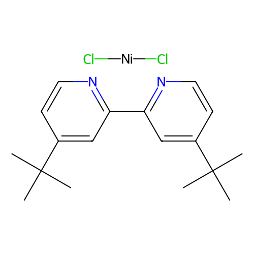 [4,4'-双(1,1-二甲基乙基)-<em>2,2</em>'-联<em>吡啶</em>]二氯化镍(<em>II</em>)，1034901-50-2，90%