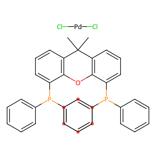 二氯[<em>9</em>,9-<em>二甲基</em>-4,5-双(二苯基膦)氧杂<em>蒽</em>]钯(II)，205319-<em>10</em>-4，≥98.0%