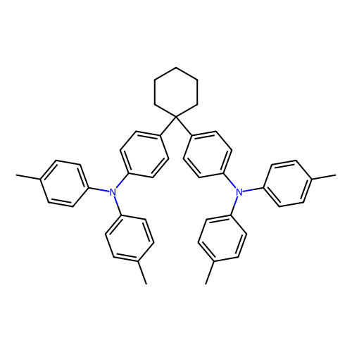 1,1-双[4-[<em>N</em>,<em>N</em>-二(对甲苯基)氨基]苯基]环己烷，58473-78-2，>99.0%(HPLC)